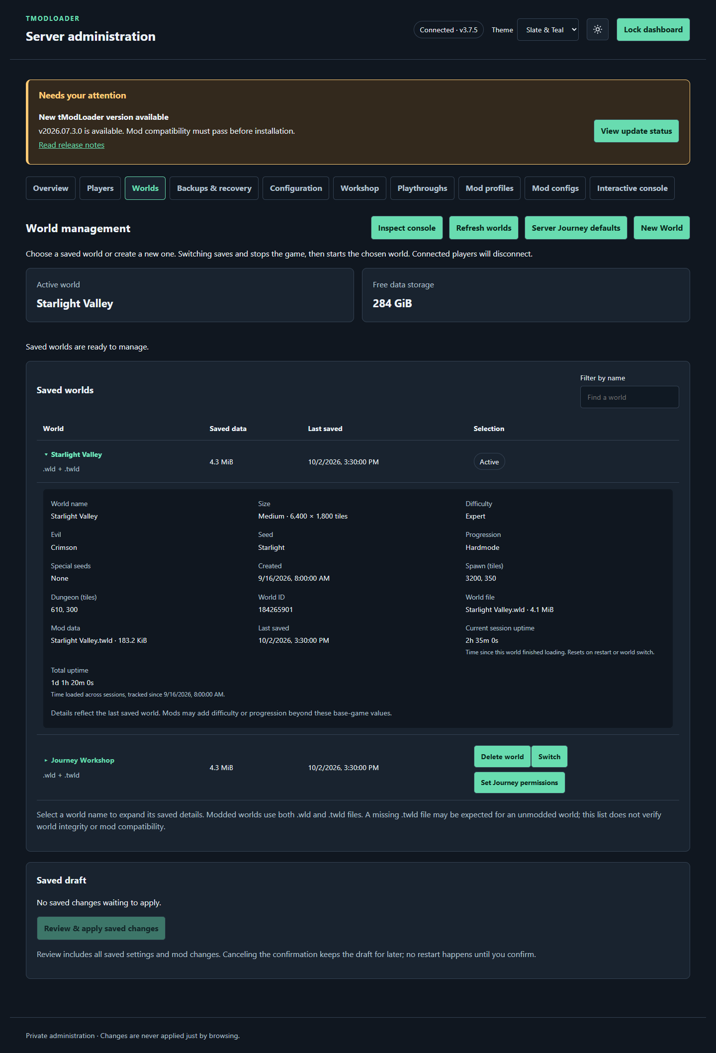tModLoader-Web-Managed-Server image 2