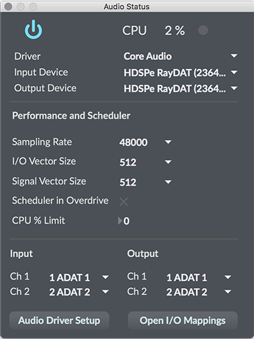 Max Audio Status