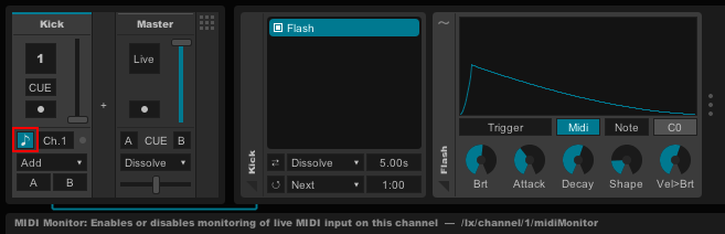 EnvelopLX MIDI Monitor