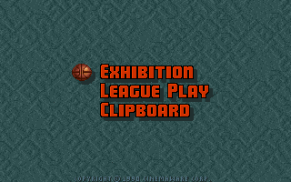 TV Sports: Basketball mode menu
