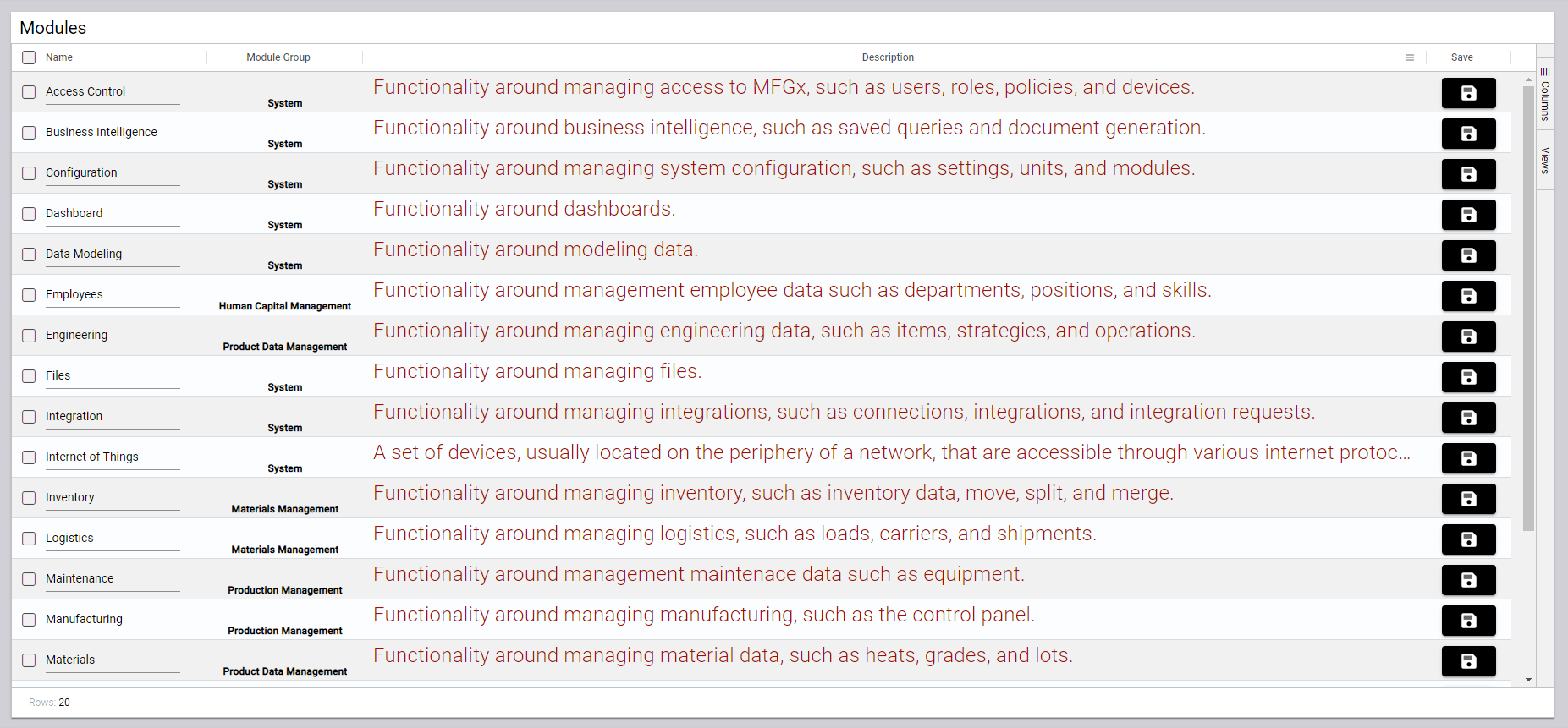 Enhanced table options, including inputs, formatting, font sizes, and action buttons.
