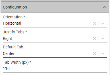Tab bar configuration properties