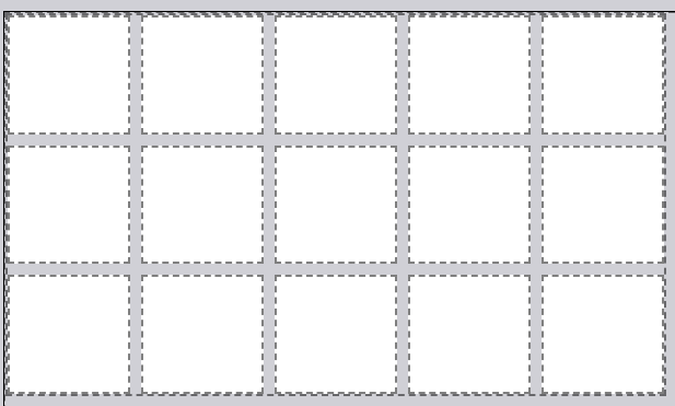 The grid layout resulting from the configuration to the left