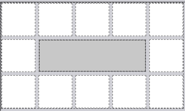 The same grid layout as above, but with the grid cell to the left placed in the middle