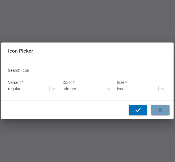 Screen capture of the icon picker dialog in action