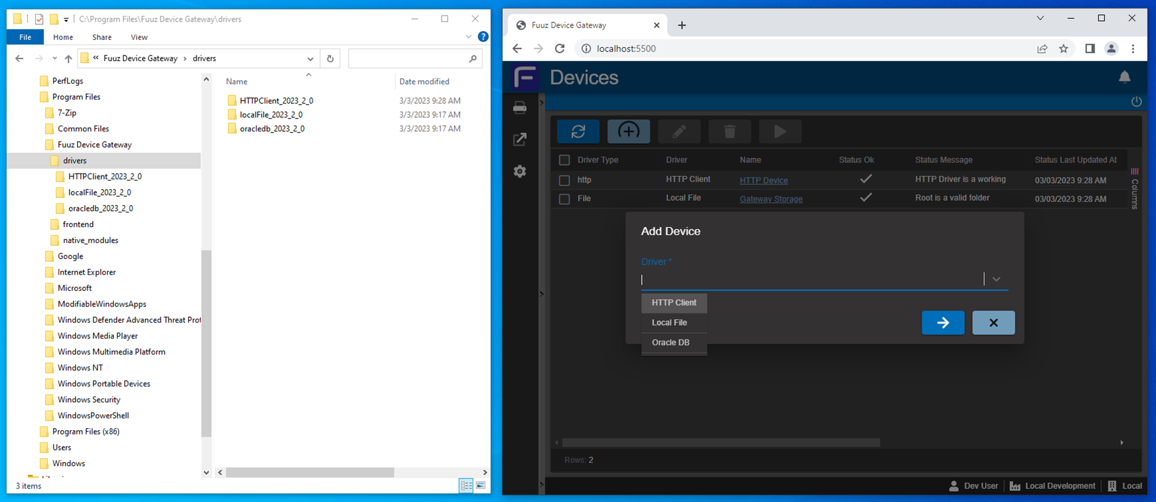 New pluggable driver infrastructure