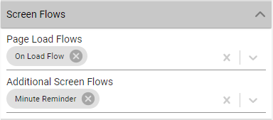 Screen flow configuration