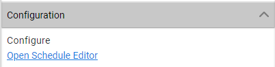 Schedule node configuration directing users to the Data Flow Schedules screen.