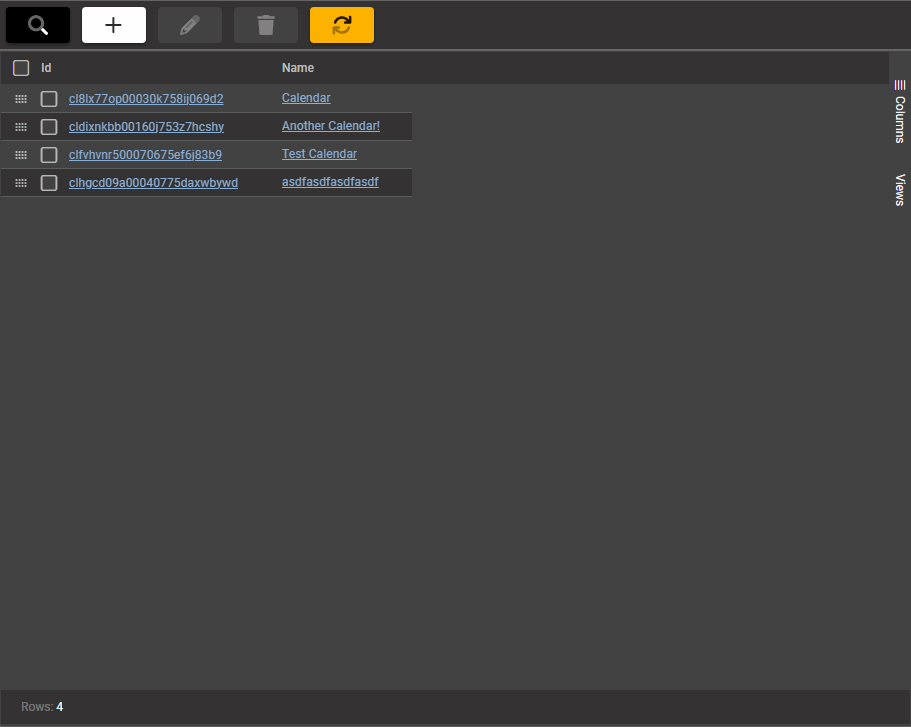 Row drag and drop within a table to reorder rows.