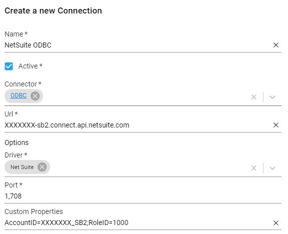 NetSuite ODBC Driver configuration