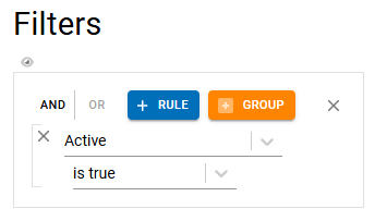 A filter to only include Active inventory in our chart