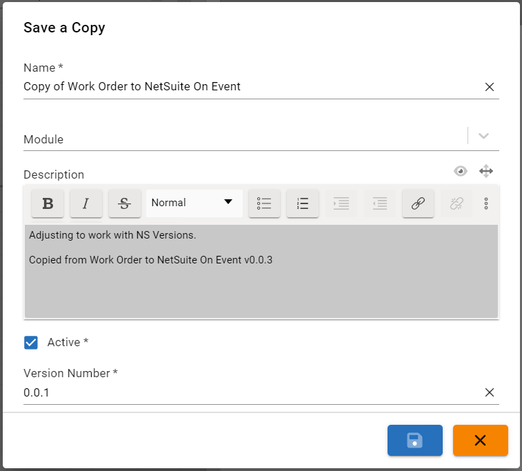 The new Save a Copy action in the Flow Designer