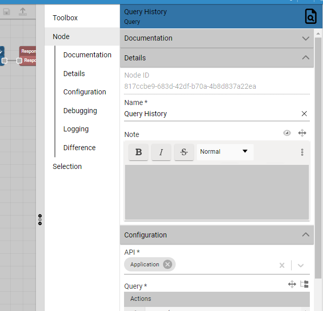 Updated Data Flow Designer right-hand panel