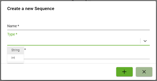 The dialog for creating a new sequence