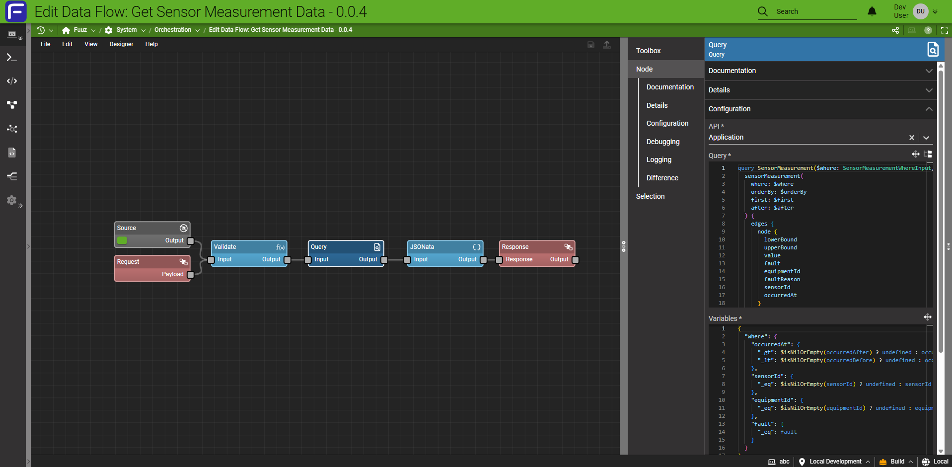The MCP tool flow used to retrieve sensor data for the AI agent