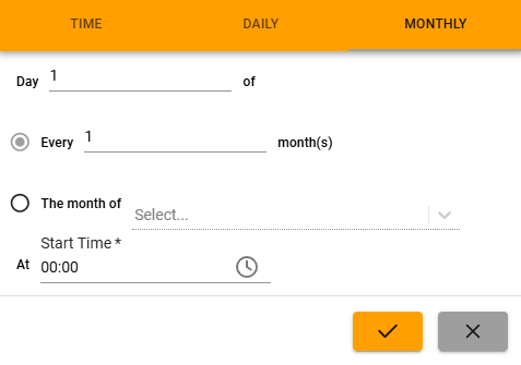 Export Configuration Form details