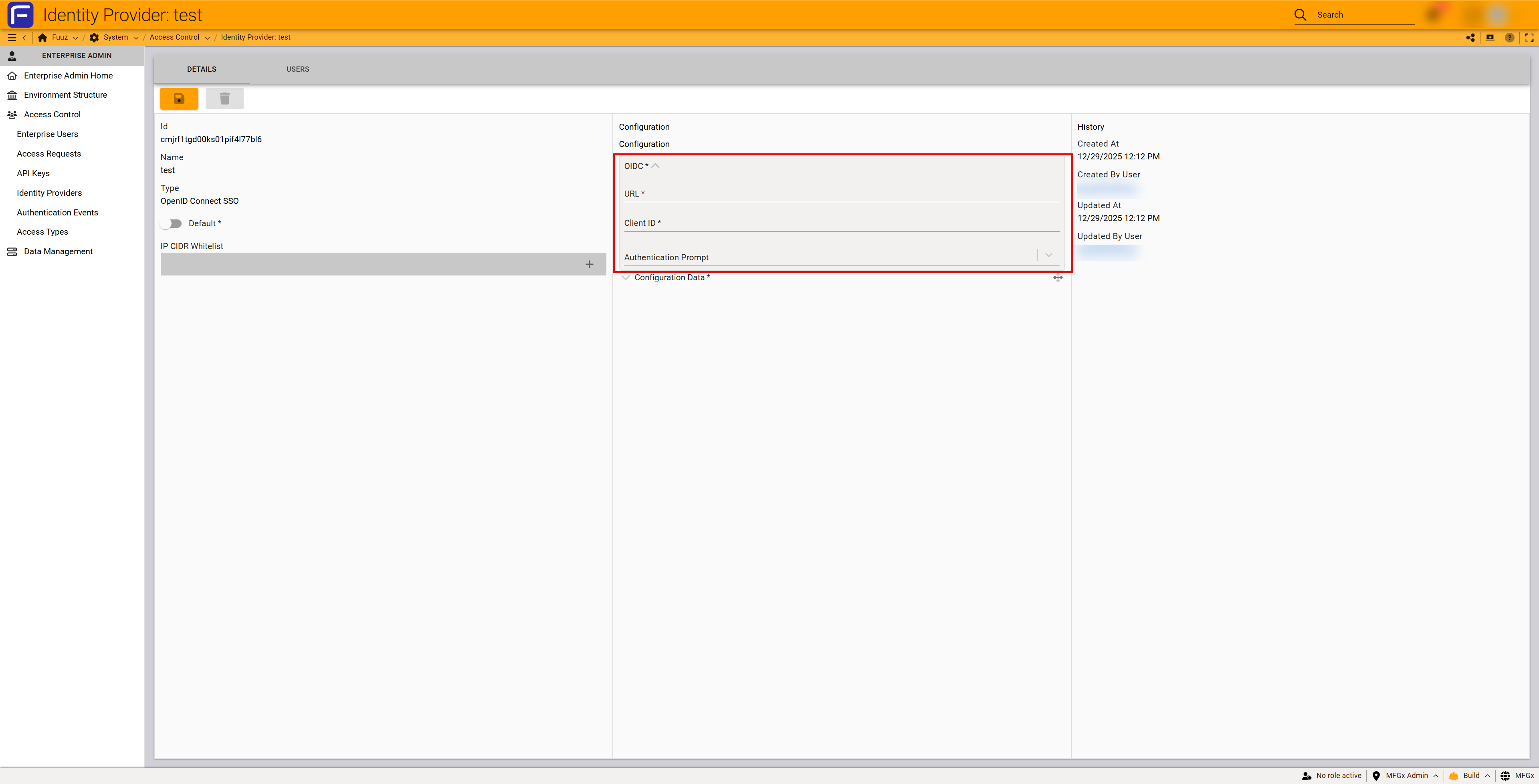 Create OIDC identity provider