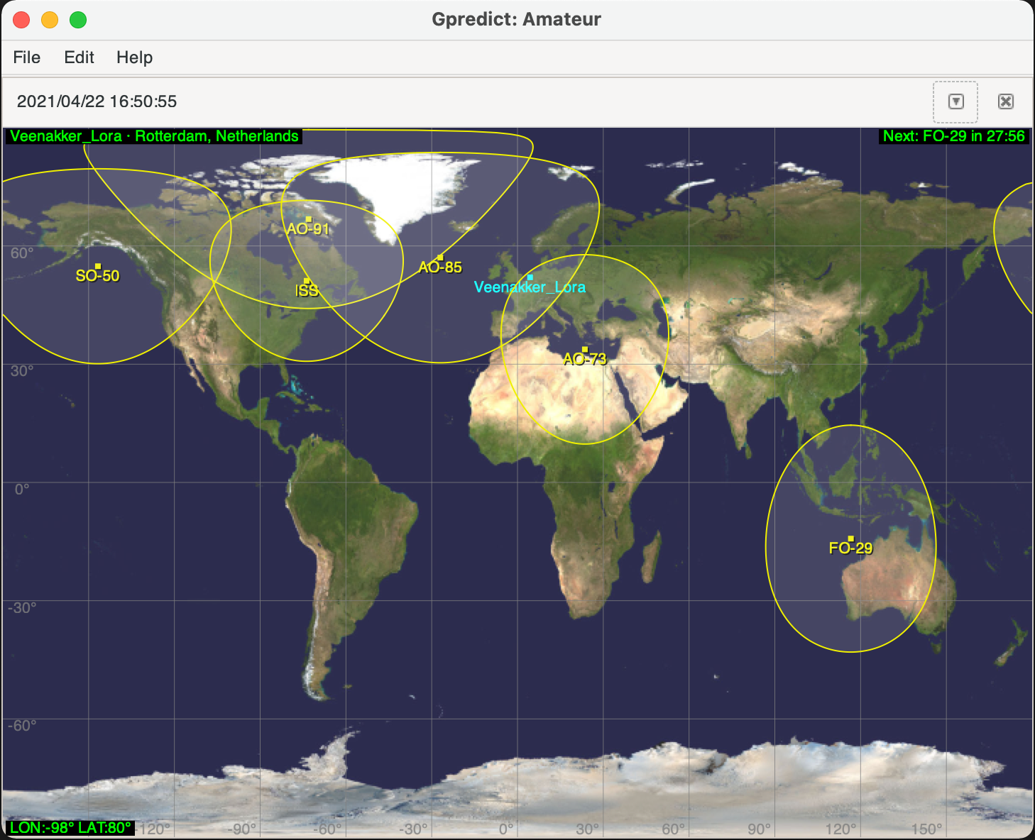 11. Press **OK** and behold a nice view of earth with your ...
