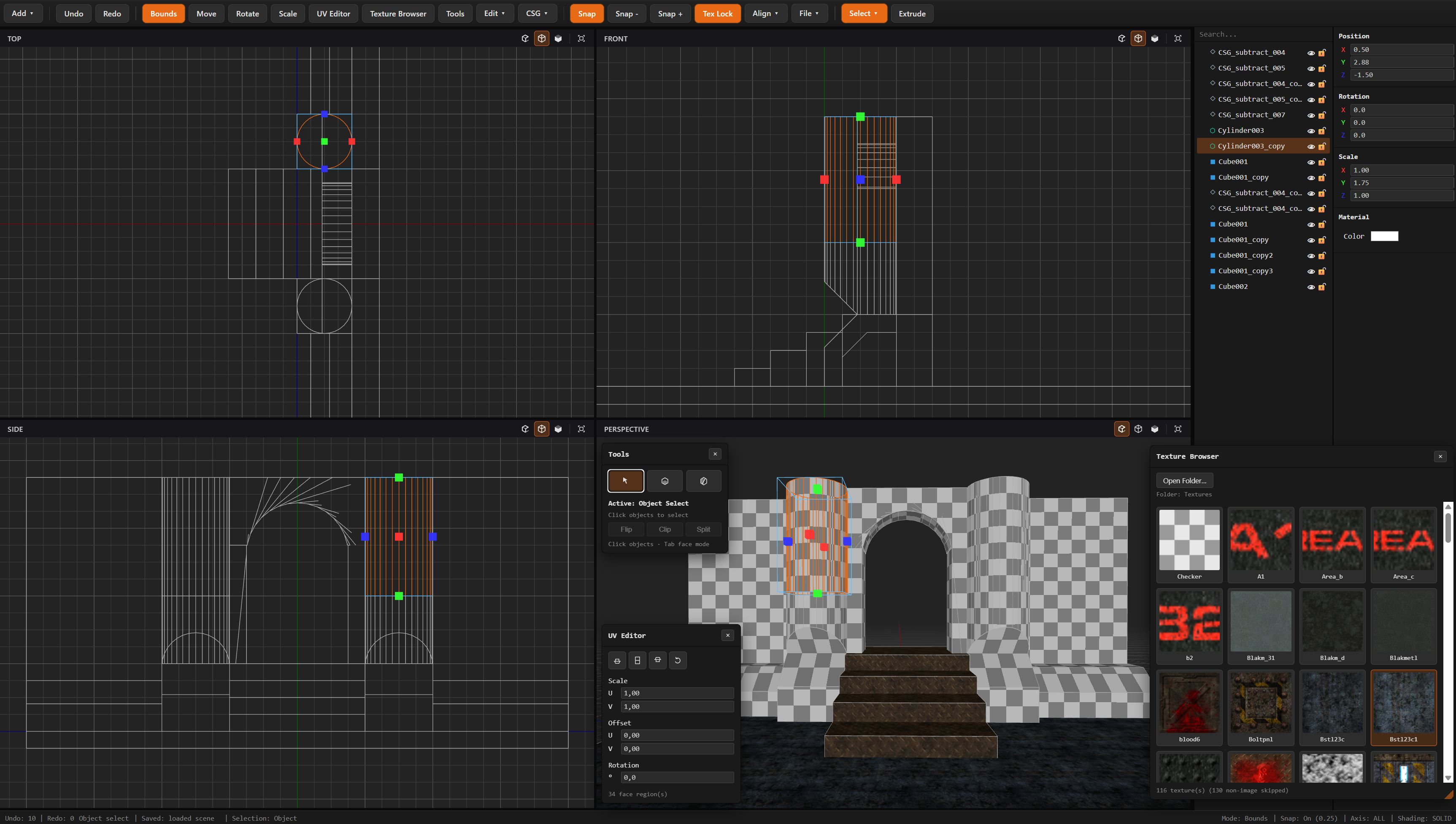 Screenshot of the editor