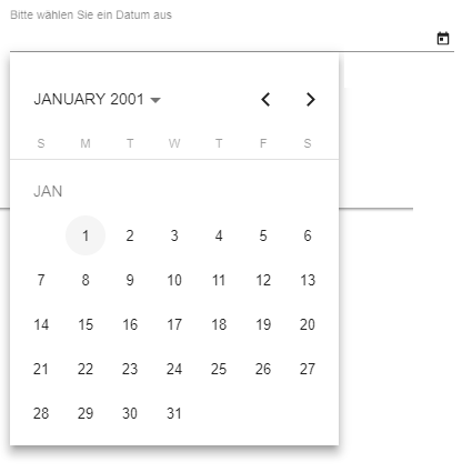 Beispielbild LUX-Datepicker