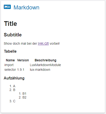 Beispielbild LUX-Markdown