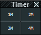 Timer inset with one to four minute controls