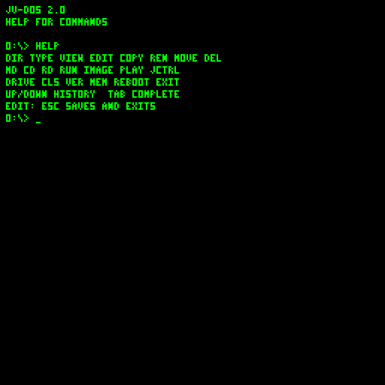 Current HELP command list