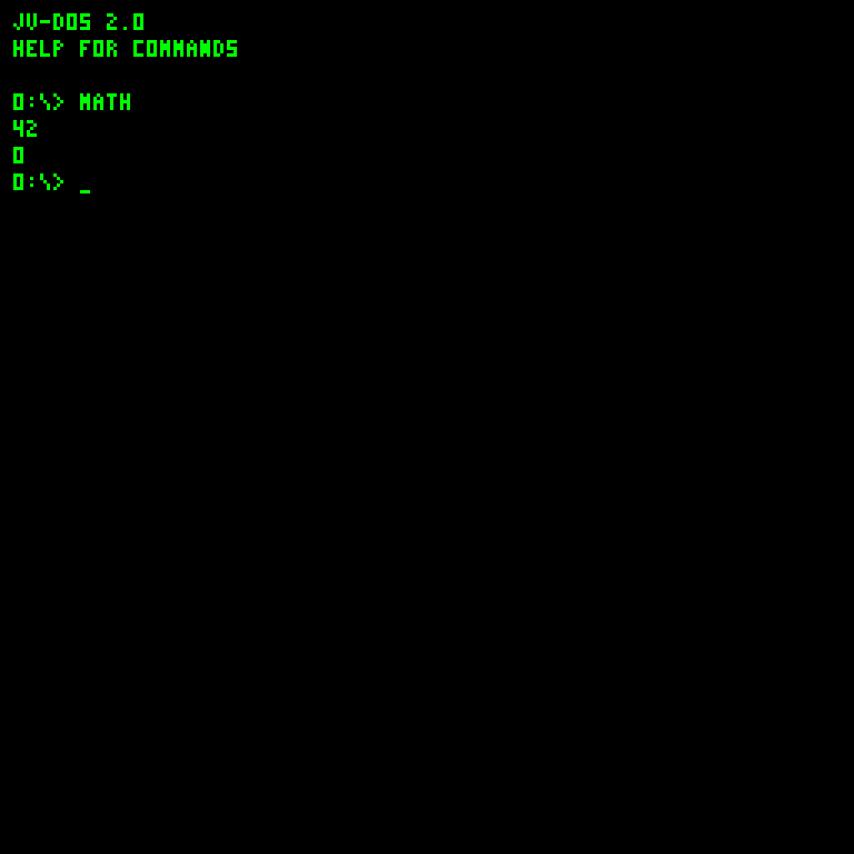 MATH printing 42 then zero after byte overflow