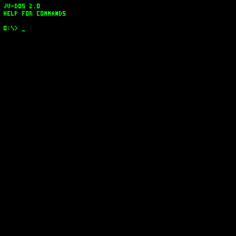 JV-DOS 2.0 startup and drive-aware prompt