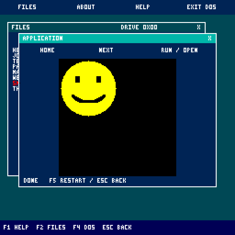 Palette media in the guest application window