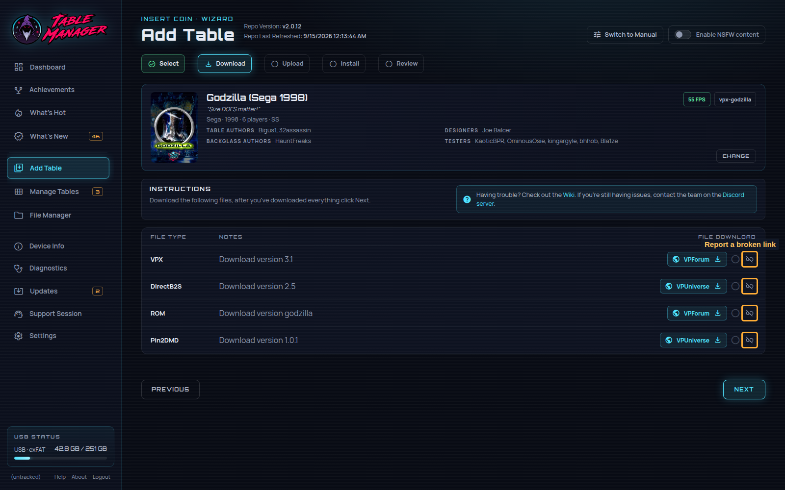 report broken links