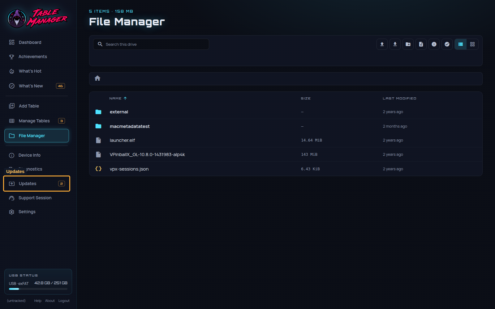 updates navigation