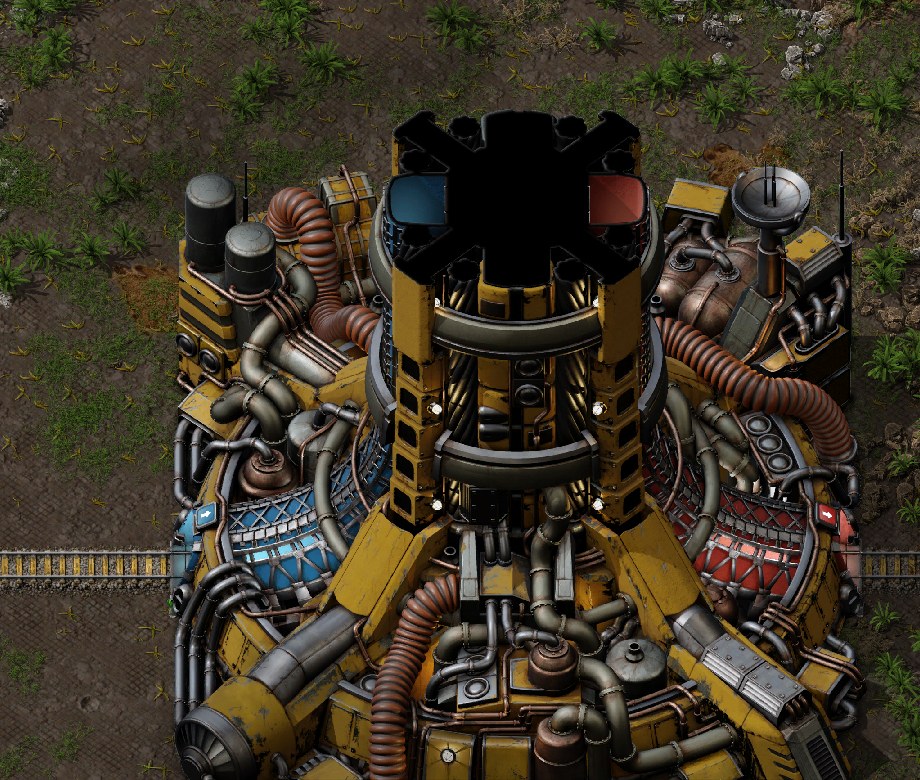 Space elevator with entrance on the left and exit on the right