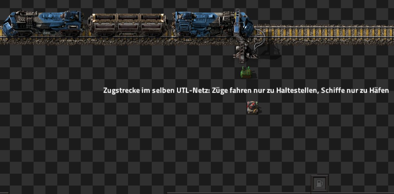 Fast leerer Zug im Depot, unten das Warnsymbol Treibstoff fehlt