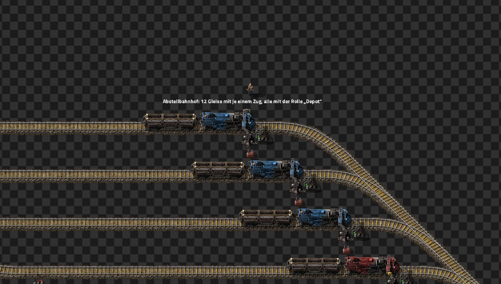Abstellbahnhof mit Depots