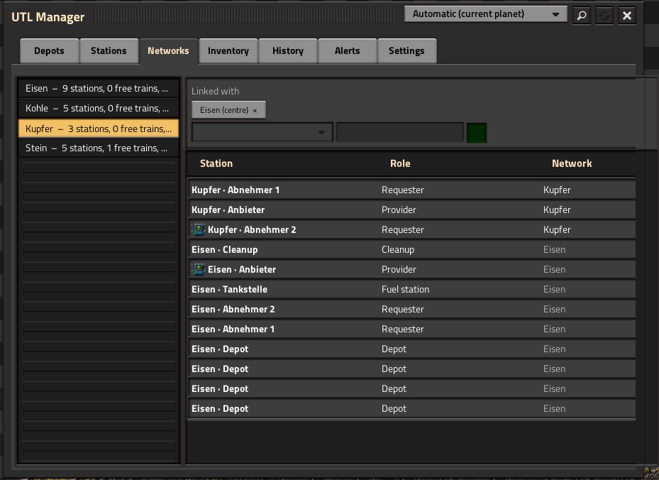 Manager, Networks tab