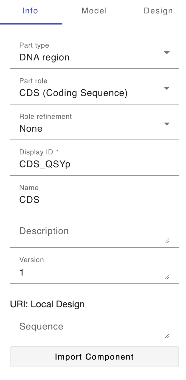 Importing components from SynBioHub