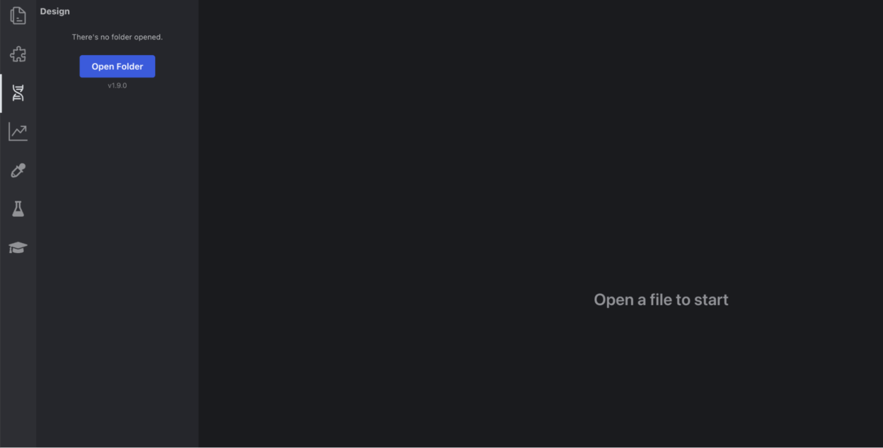 Design tab - Open Folder