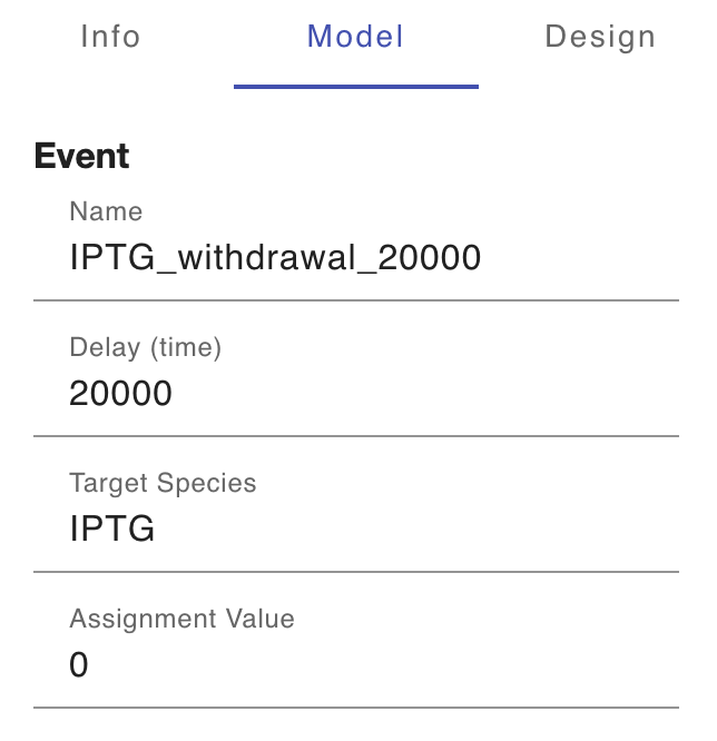 Event configuration