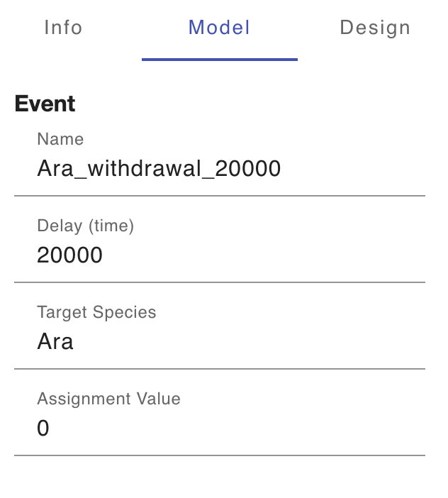 Event configuration