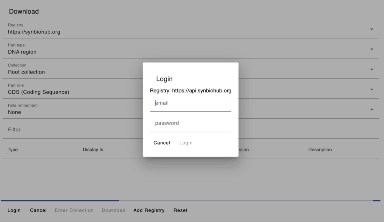 SynBioHub part search