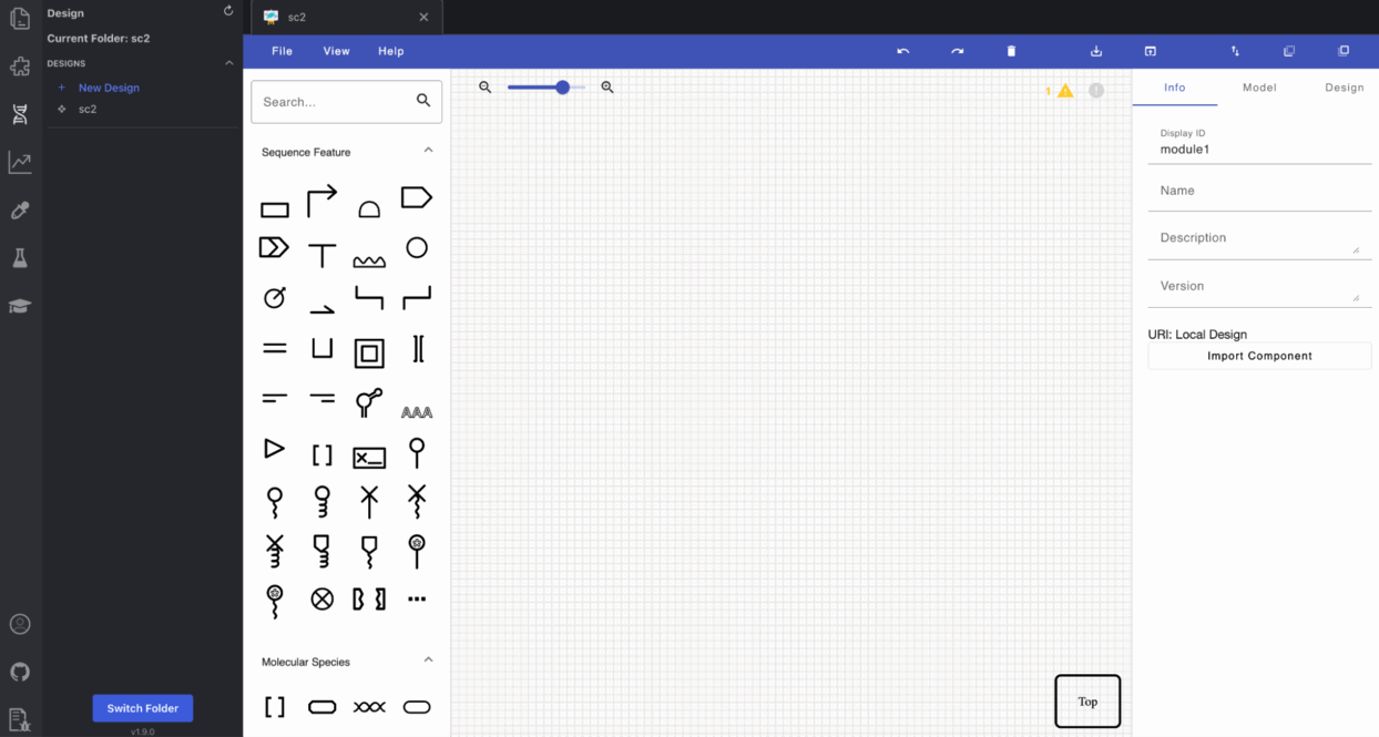 SBOLCanvas opened from SynBioSuite
