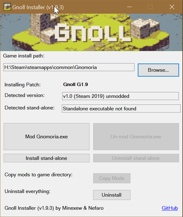 Installer with game exe