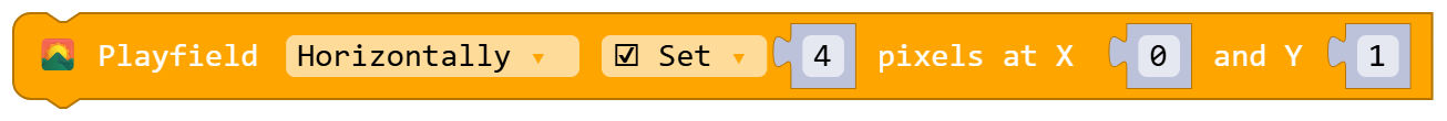 Playfield Horizontally Set 4 pixels at X 0 and Y 1
