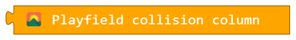 Playfield collision column