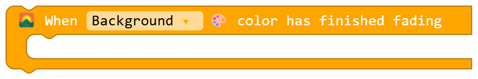 When Background color has finished fading ?