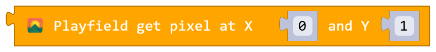 Playfield get pixel at X 0 and Y 1