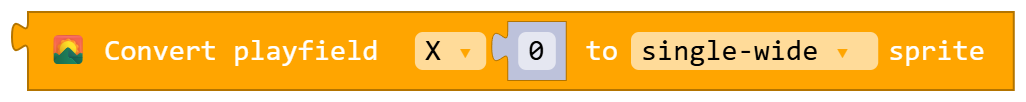 Convert playfield X 0 to single-wide sprite