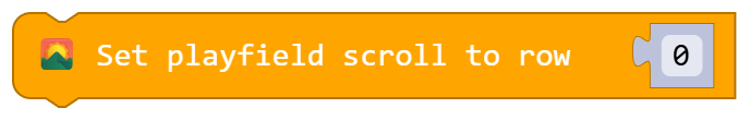 Set playfield scroll to row 0