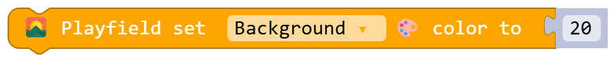 Playfield set Background color to 20